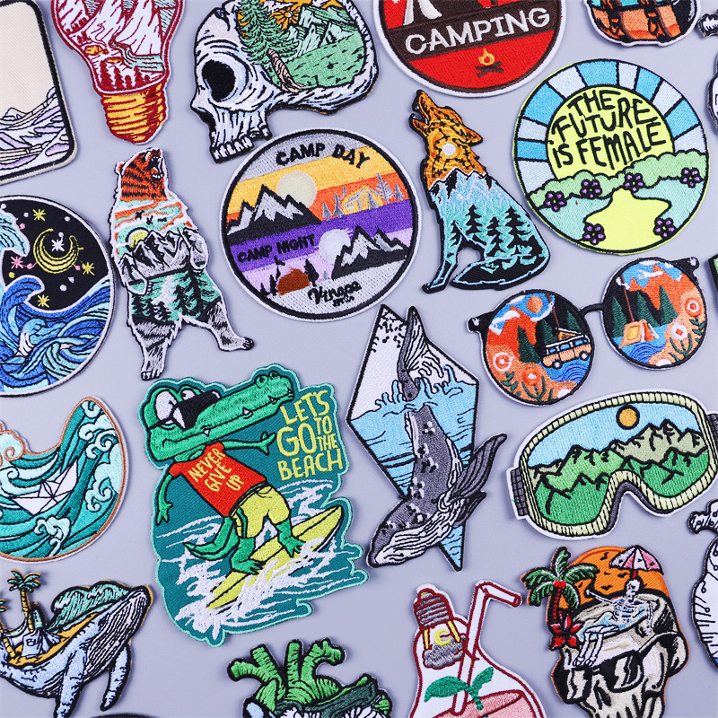 Outdoor Adventure And Travel Show - Travel Surfing Clothing Thermoadhesive Patches Outdoor